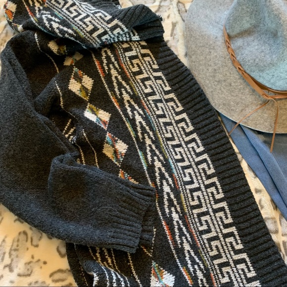 Shop Fig Sweaters New Black Hooded Blanket Cardigan Sweater Coat